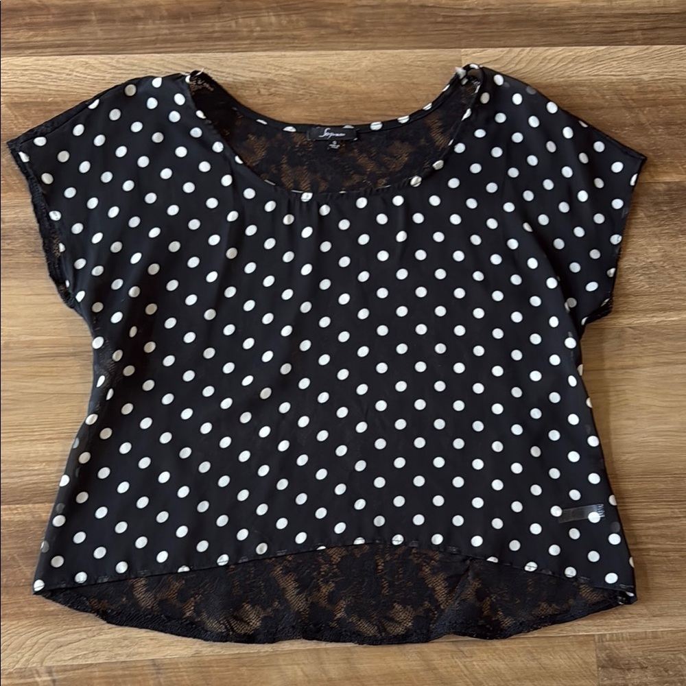 Black and White Polka Dot Blouse